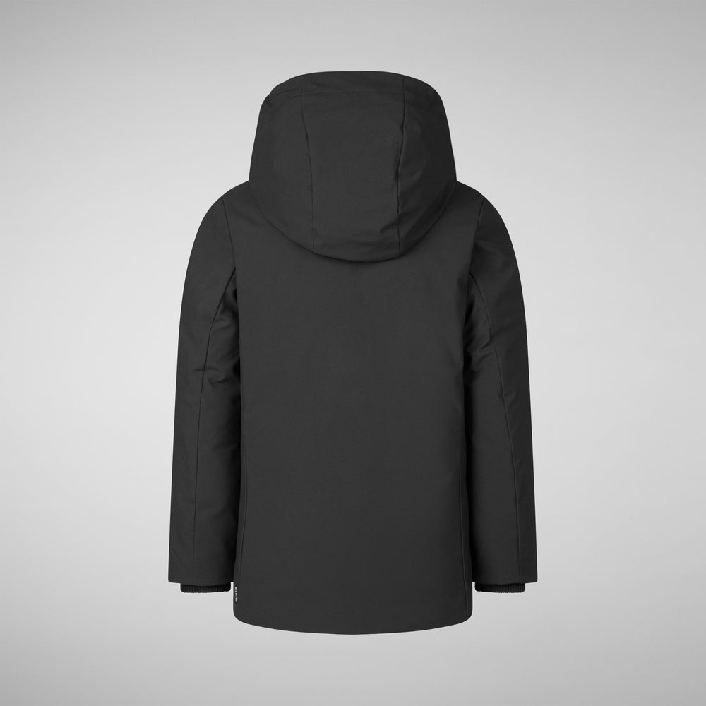 Save the duck PARKA CON CAPPUCCIO THEO NERO In Linea