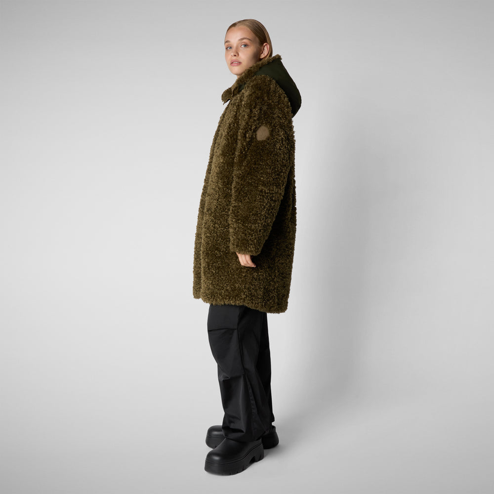 Save the duck GIACCA CON CAPPUCCIO DONNA ANGELICA BARINK GREEN Negozi Online