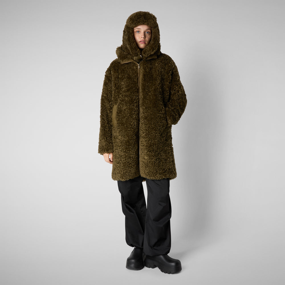 Save the duck GIACCA CON CAPPUCCIO DONNA ANGELICA BARINK GREEN Negozi Online