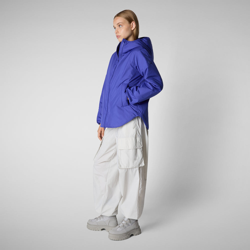 Save the duck CAPPOTTO CON CAPPUCCIO NIAZ BLU GENZIANA Affare Del Giorno