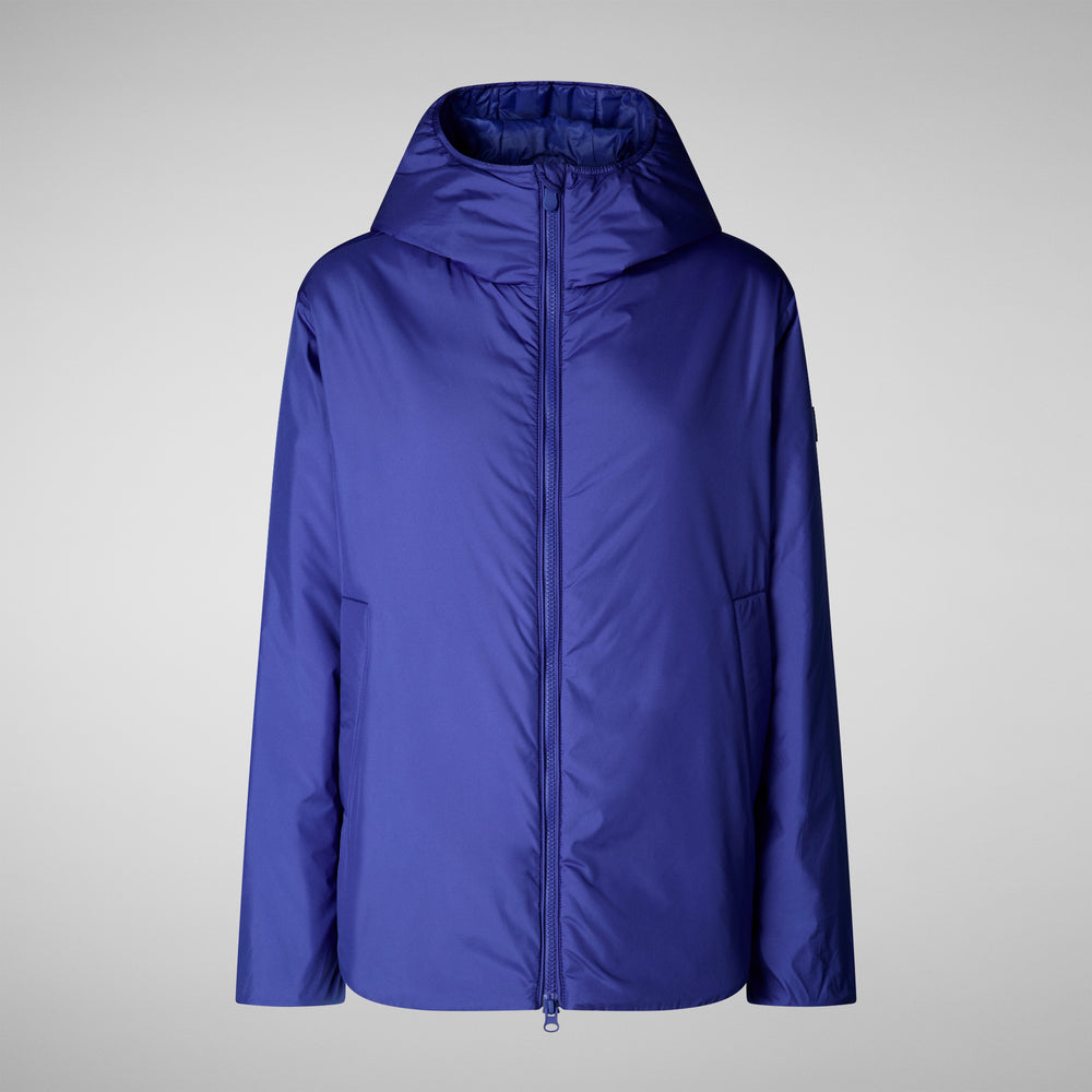 Save the duck CAPPOTTO CON CAPPUCCIO NIAZ BLU GENZIANA Affare Del Giorno