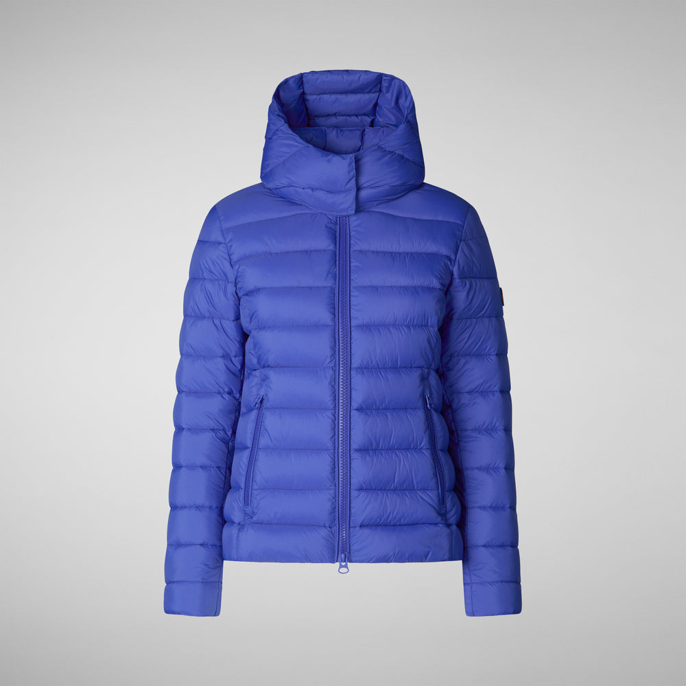 Save the duck PIUMINO ANIMAL FREE CON CAPPUCCIO DONNA AMELIE BLU GENZIANA Prezzo Ridotto