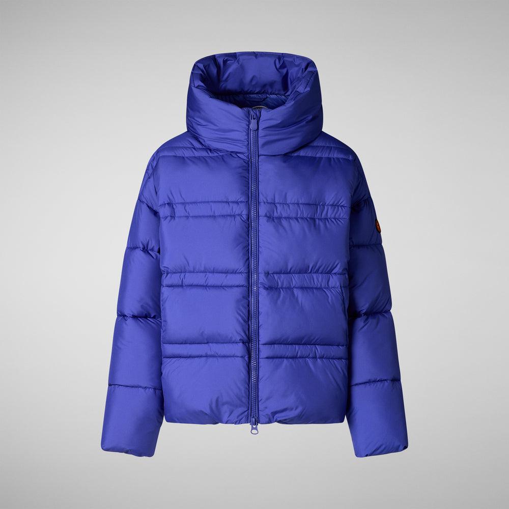 Save the duck PIUMINO ANIMAL FREE CON CAPPUCCIO DONNA KERI BLU GENZIANA Sottocosto