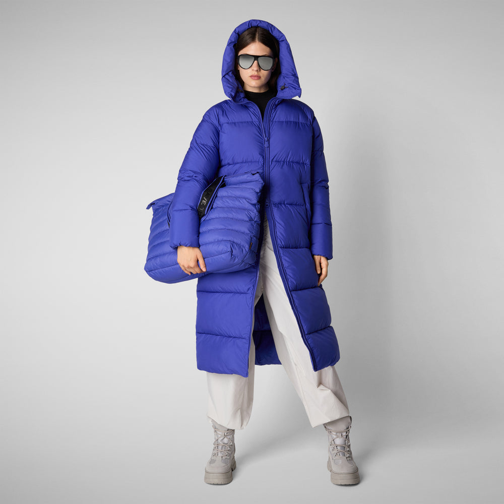 Save the duck PIUMINO ANIMAL FREE CON CAPPUCCIO DONNA JANIS BLU GENZIANA Convenienza