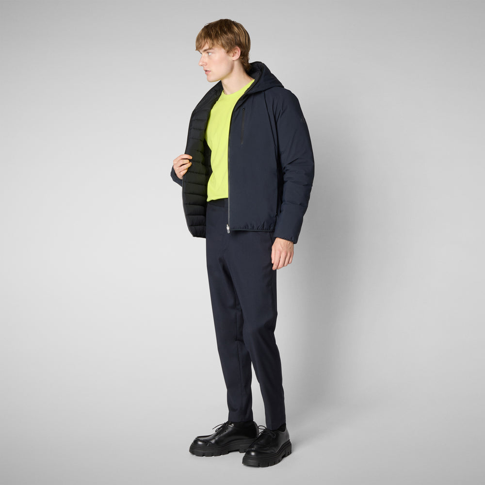 Save the duck MAN'S ANIMAL FREE PUFFER EZRA BLU NERO Economico