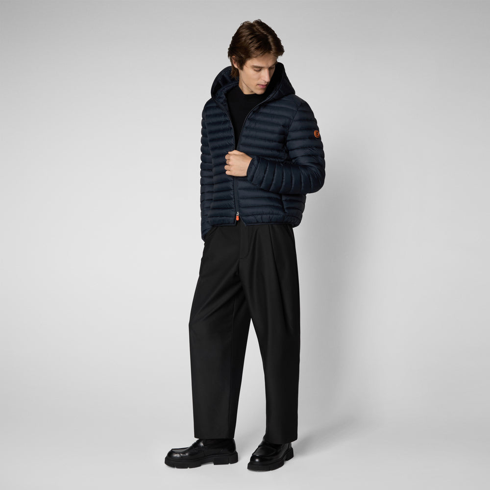 Save the duck PIUMINO ANIMAL FREE CON CAPPUCCIO UOMO DONALD BLU NERO Hotsell