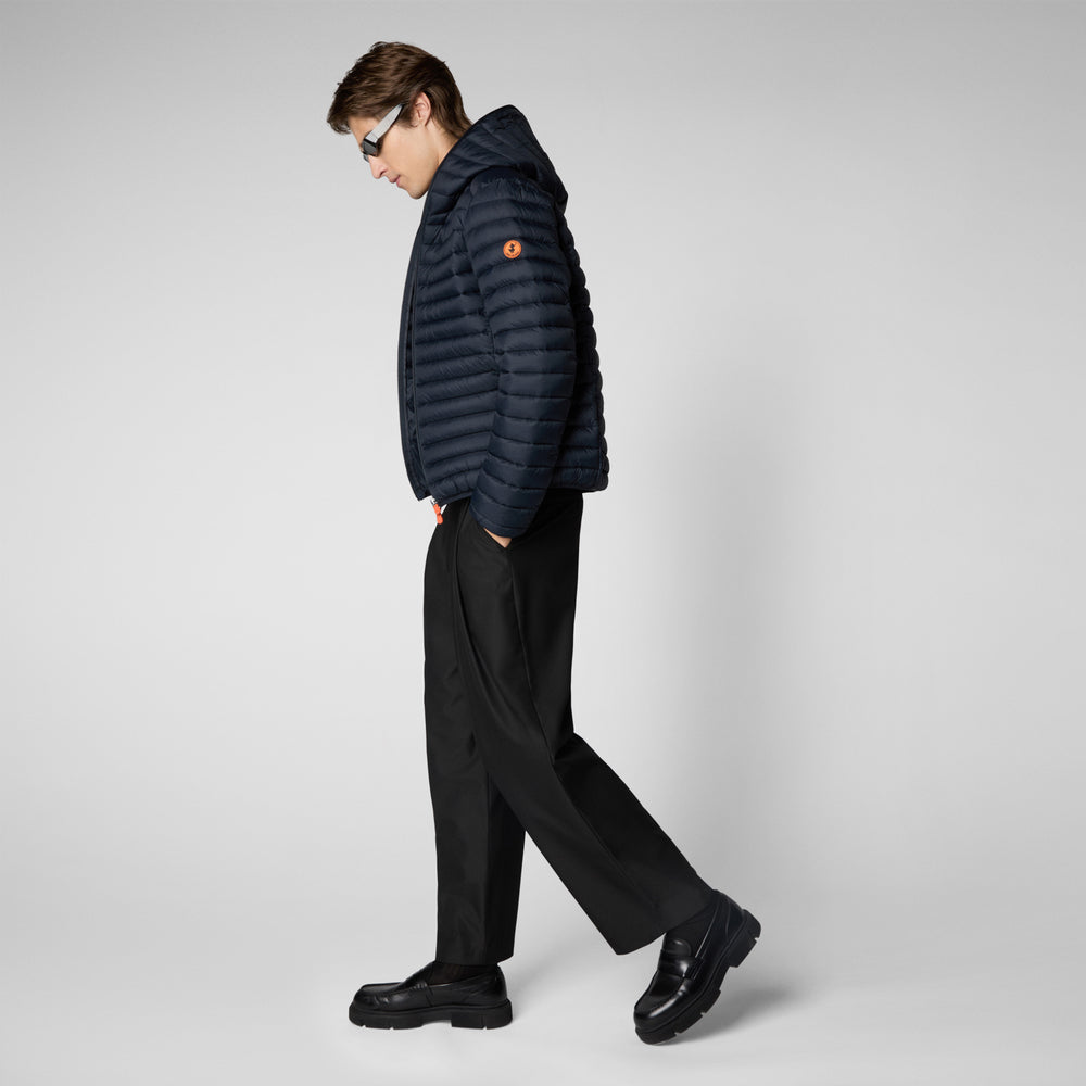 Save the duck PIUMINO ANIMAL FREE CON CAPPUCCIO UOMO DONALD BLU NERO Hotsell