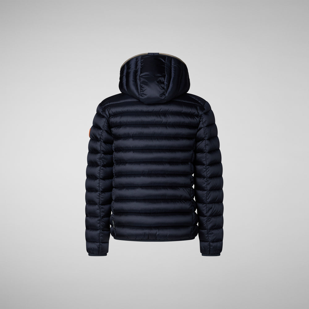 Save the duck PIUMINO ANIMAL FREE BAMBINA IRIS BLU NERO Saldi Di Fabbrica