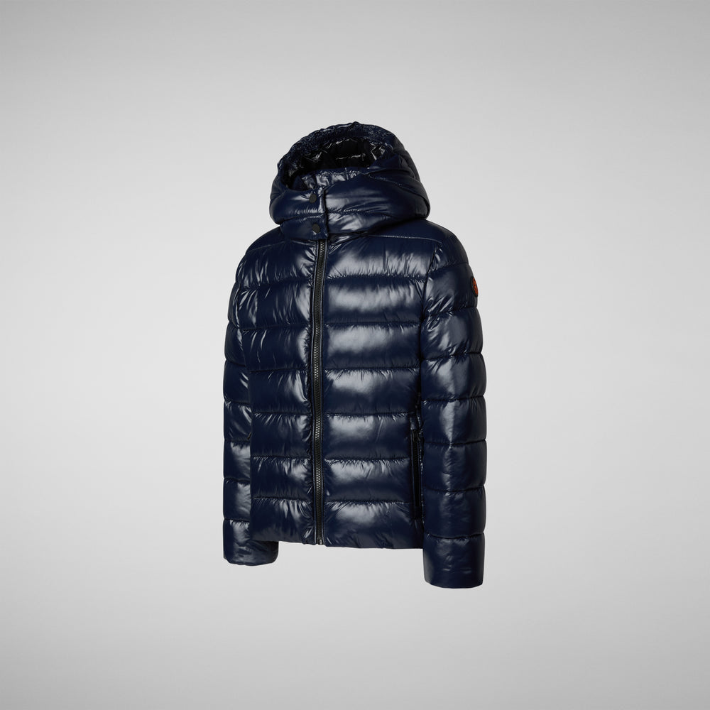 Save the duck PIUMINO ANIMAL FREE BAMBINA EVADINE BLU NERO Negozio