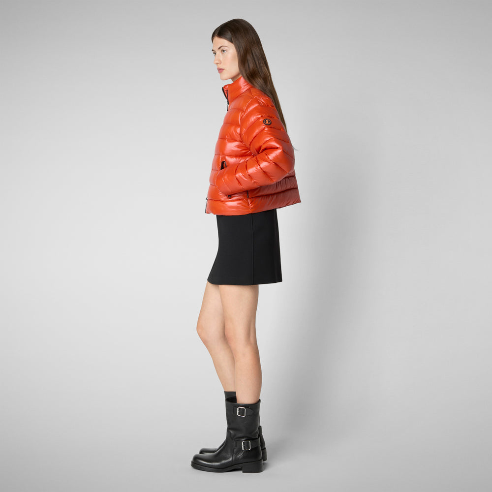Save the duck PIUMINO ANIMAL FREE DONNA MYRA ARANCIONE 2025
