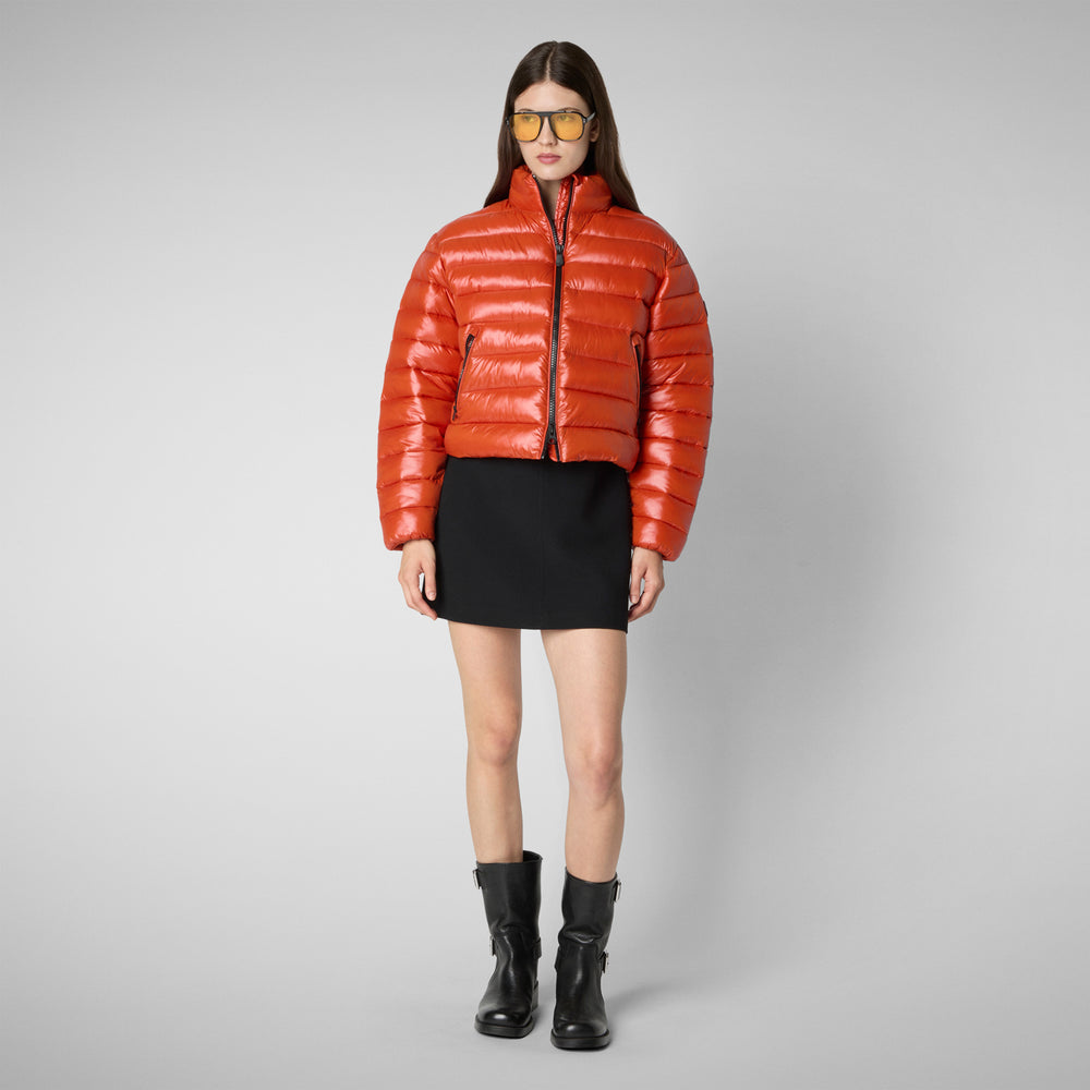 Save the duck PIUMINO ANIMAL FREE DONNA MYRA ARANCIONE 2025