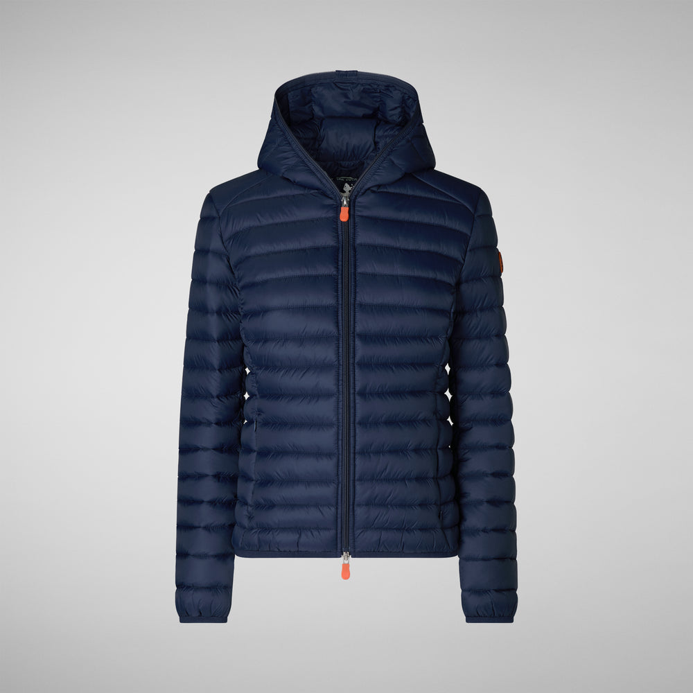 Save the duck Piumino animal free con cappuccio donna Daisy blu navy Qualità
