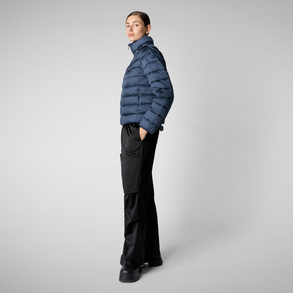 Save the duck PIUMINO ANIMAL FREE CON CAPPUCCIO DONNA LIANA BLU NOTTE Promozione