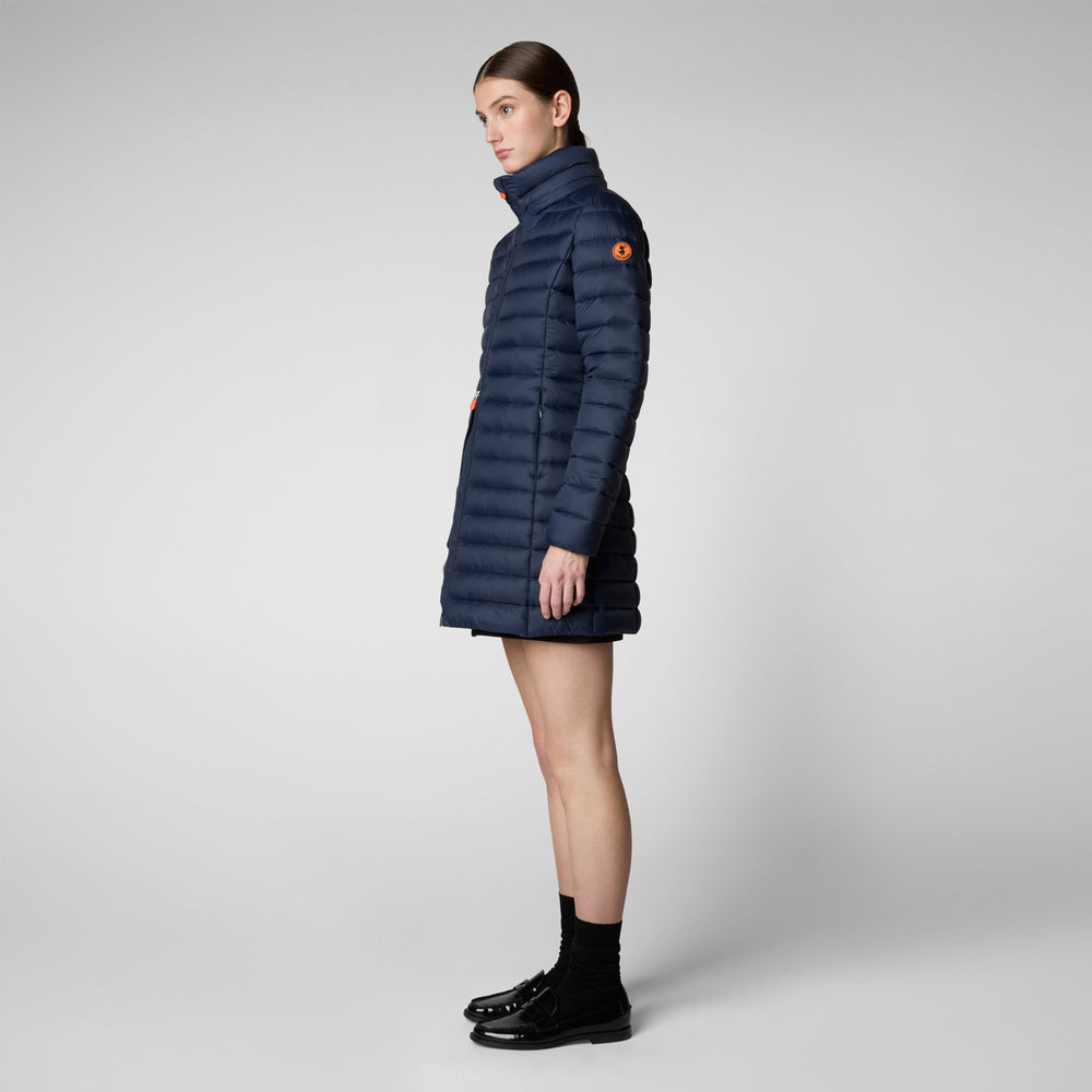 Save the duck PIUMINO ANIMAL FREE CON CAPPUCCIO DONNA CAROL BLU NAVY Solo un giorno rimasto