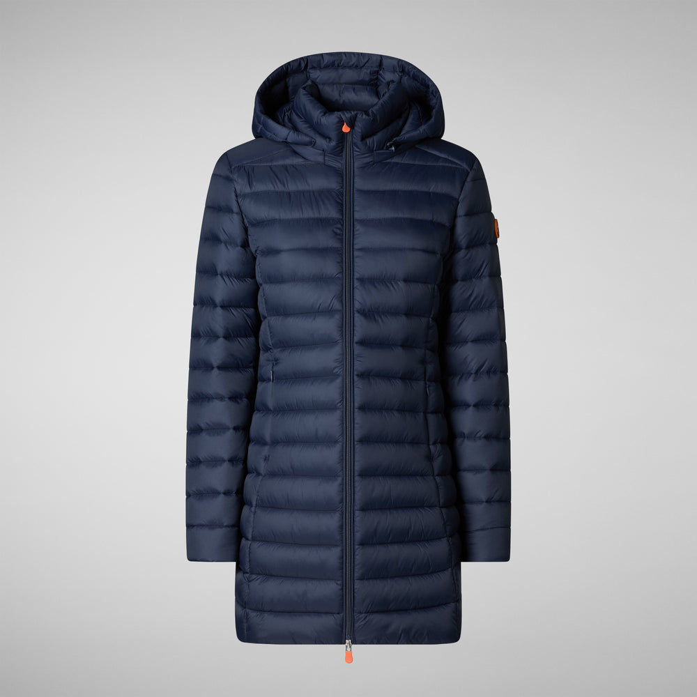 Save the duck PIUMINO ANIMAL FREE CON CAPPUCCIO DONNA CAROL BLU NAVY Solo un giorno rimasto