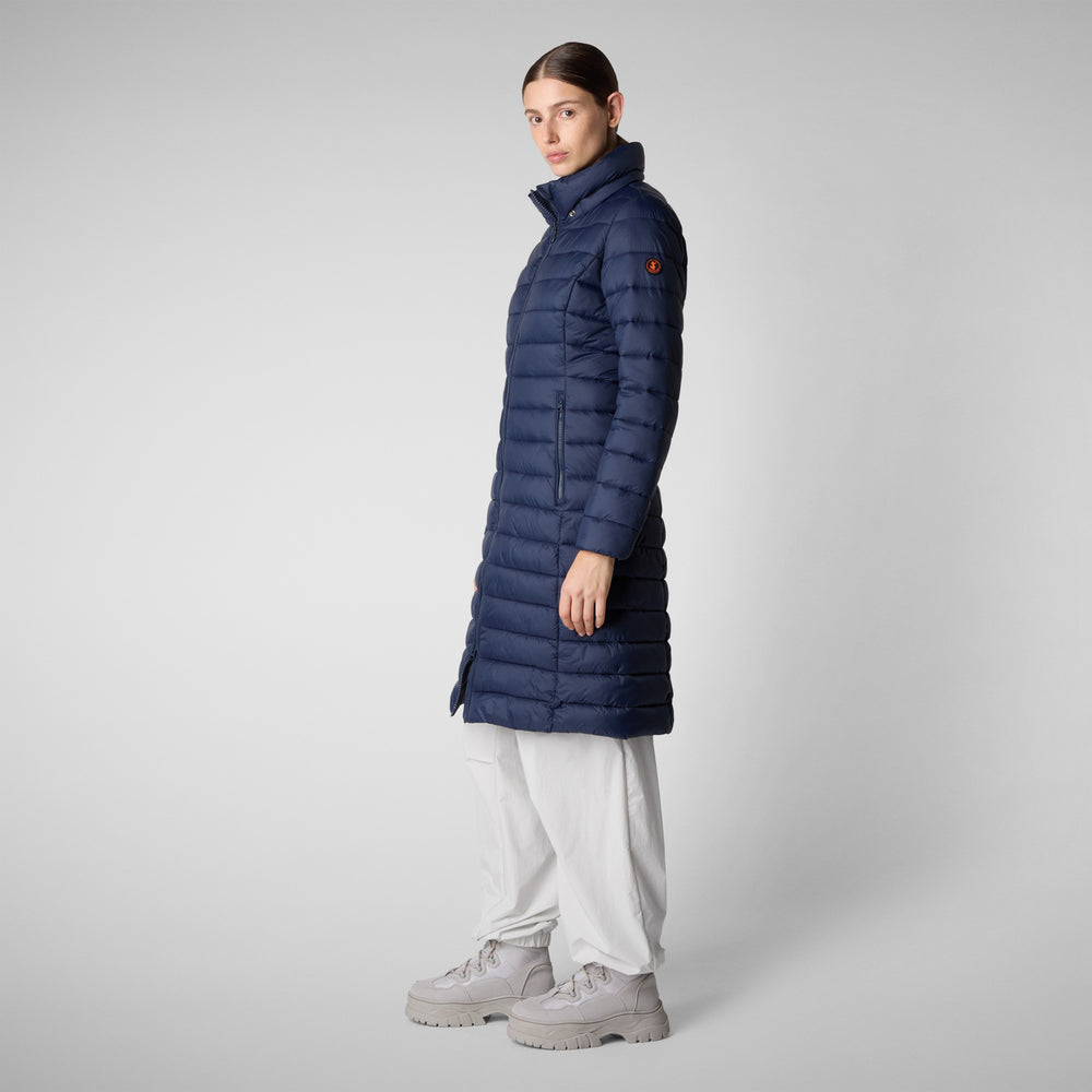 Save the duck PIUMINO ANIMAL FREE CON CAPPUCCIO DONNA EILEEN BLU NAVY Super sconto