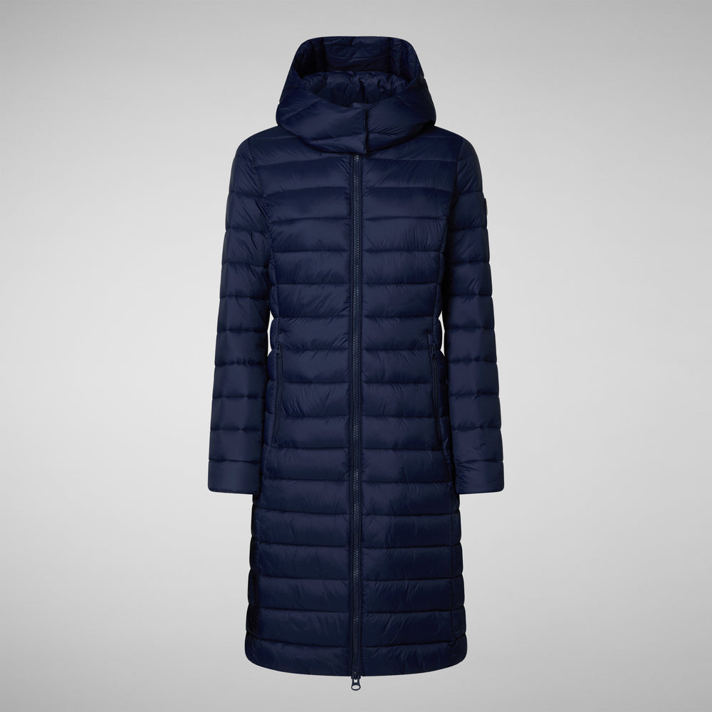Save the duck PIUMINO ANIMAL FREE CON CAPPUCCIO DONNA EILEEN BLU NAVY Super sconto