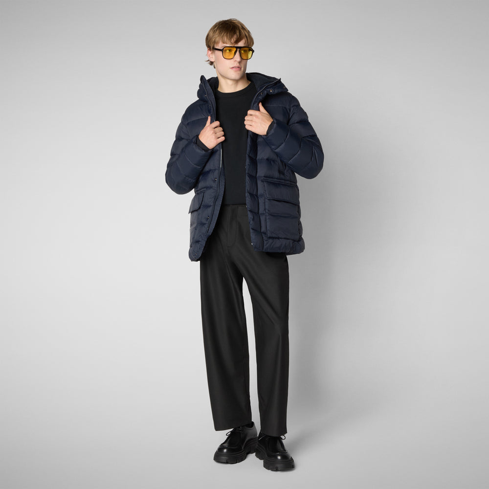Save the duck PIUMINO ANIMAL FREE CON CAPPUCCIO UOMO LYLE BLU NERO Acquista Ora