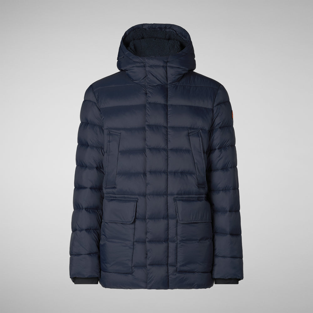 Save the duck PIUMINO ANIMAL FREE CON CAPPUCCIO UOMO LYLE BLU NERO Acquista Ora
