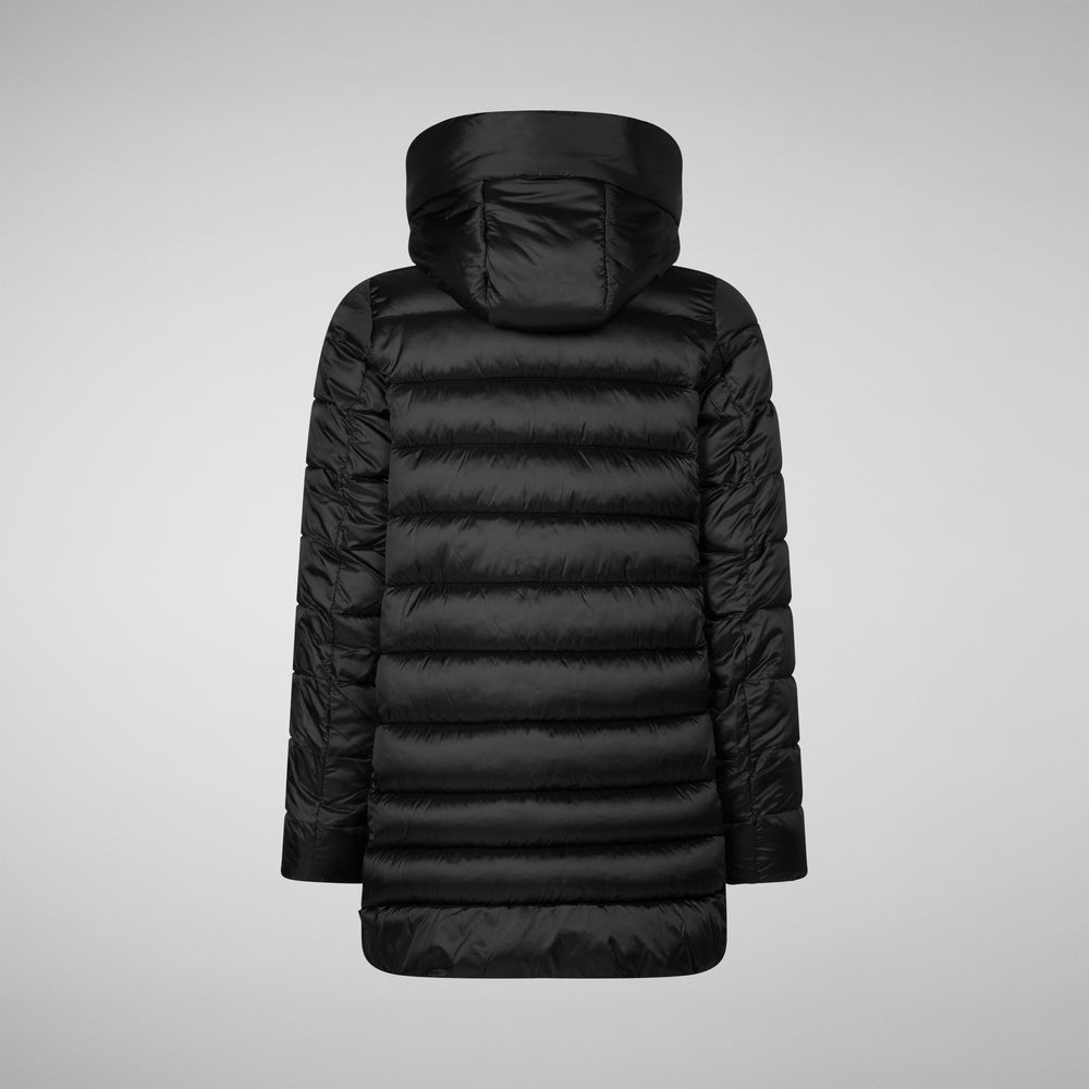 Save the duck PIUMINO ANIMAL FREE CON CAPPUCCIO BAMBINA ORIANA NERO Offerta