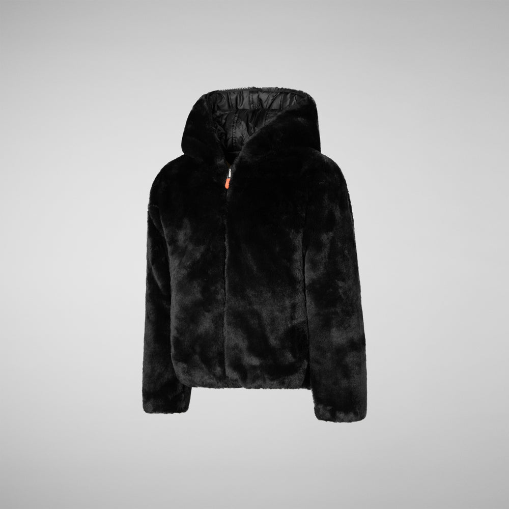 Save the duck GIACCA CON CAPPUCCIO BAMBINA CHLOE NERO Outlet