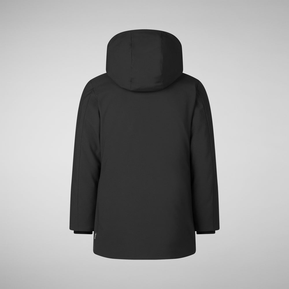 Save the duck PARKA CON CAPPUCCIO BAMBINA ALLY NERO Saldi