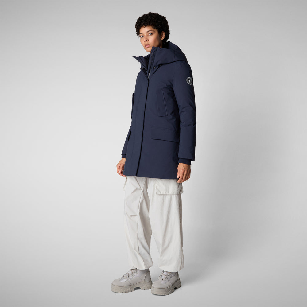 Save the duck PARKA DONNA CON CAPPUCCIO SOLEIL BLU NAVY Hotsell