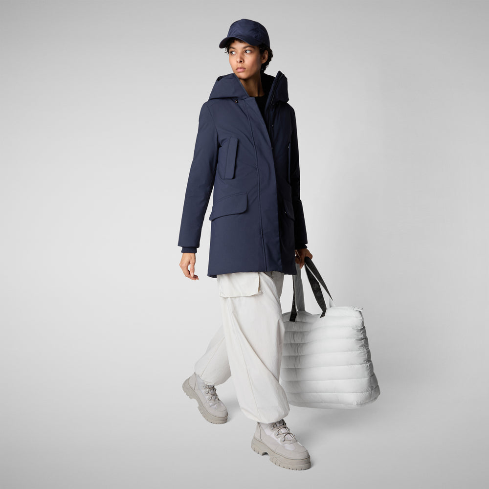 Save the duck PARKA DONNA CON CAPPUCCIO SOLEIL BLU NAVY Hotsell