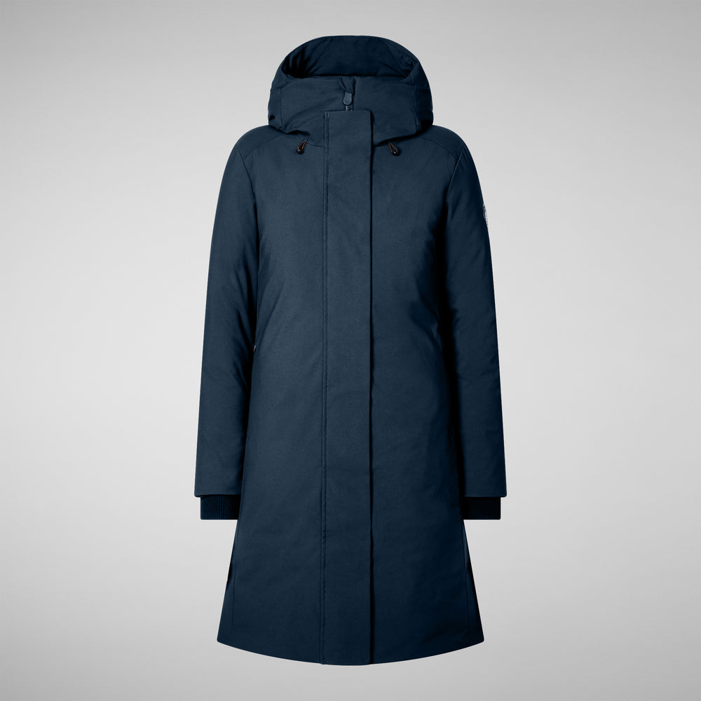 Save the duck PARKA DONNA CON CAPPUCCIO SIENNA BLU NERO Vendita Calda