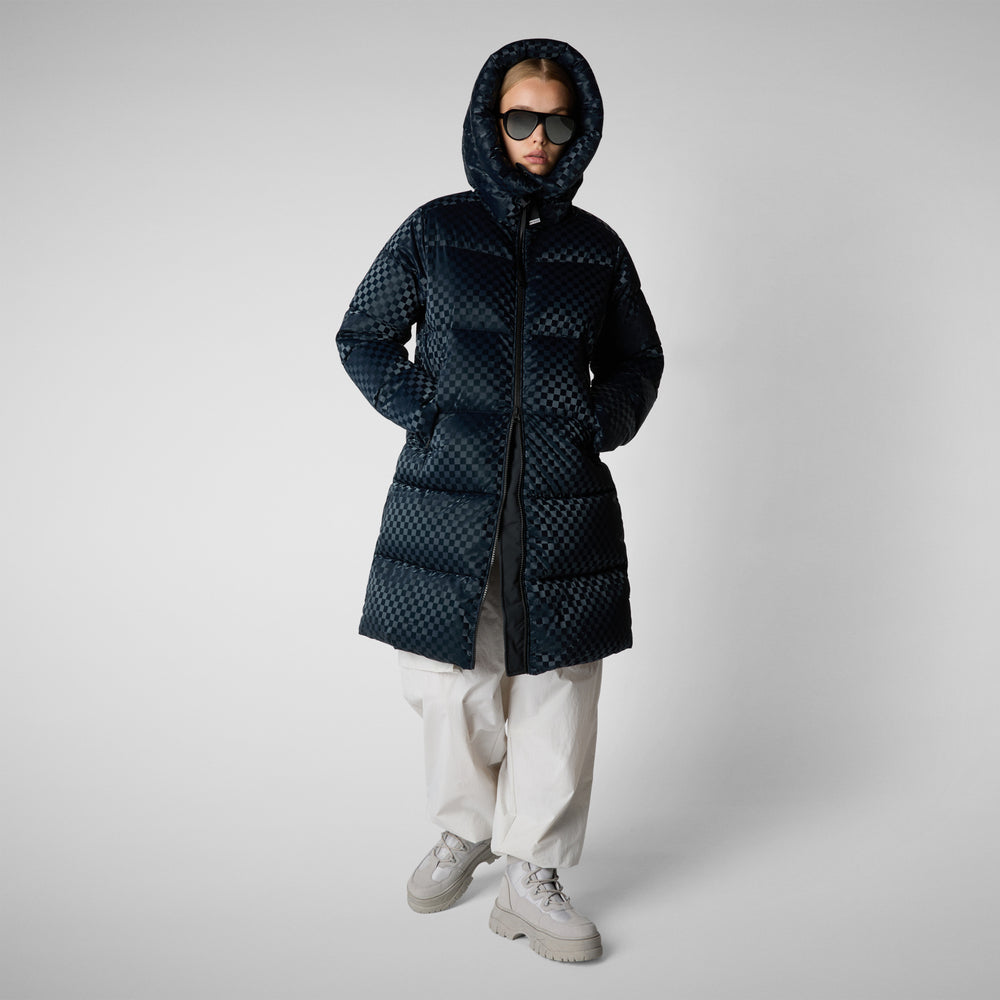 Save the duck PIUMINO ANIMAL FREE CON CAPPUCCIO AMARANTA BLU NERO Vendite Flash