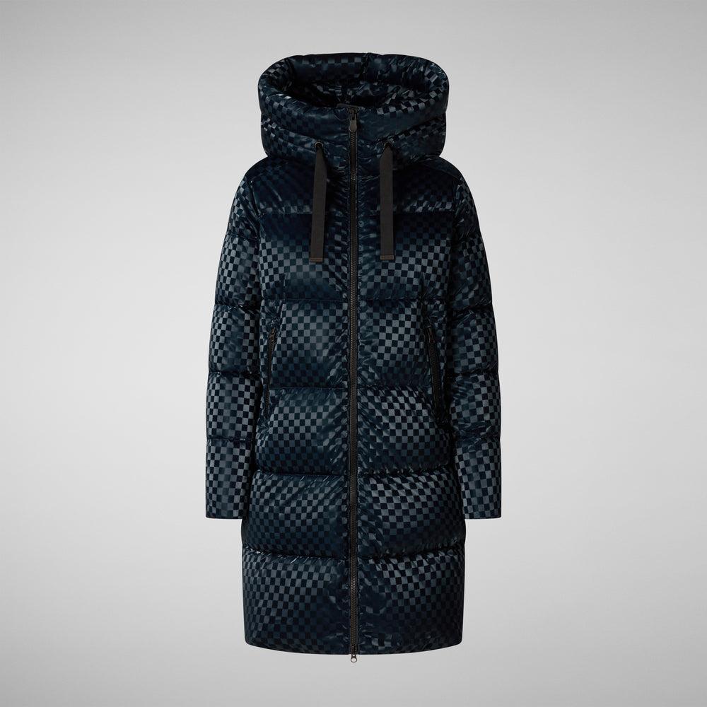 Save the duck PIUMINO ANIMAL FREE CON CAPPUCCIO AMARANTA BLU NERO Vendite Flash