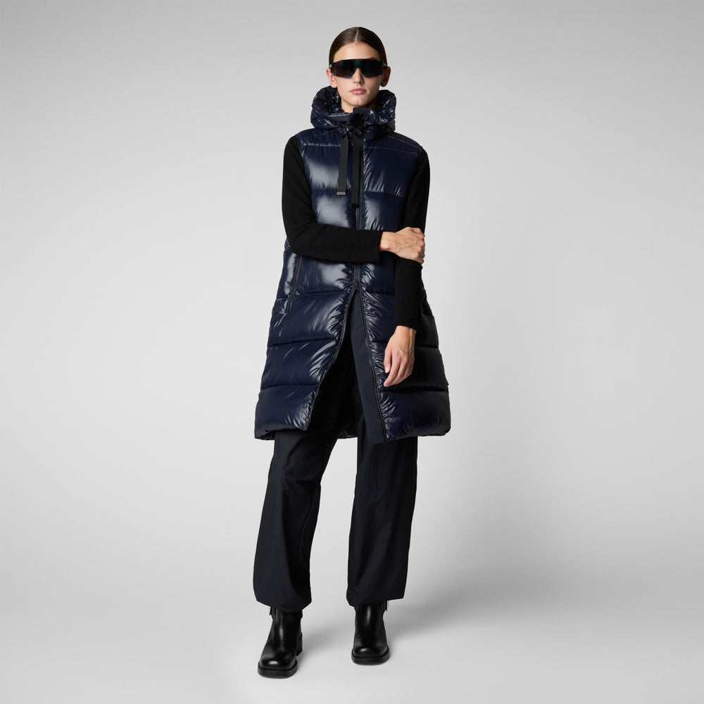 Save the duck GILET CON CAPPUCCIO DONNA IRIA BLU NERO Negozio
