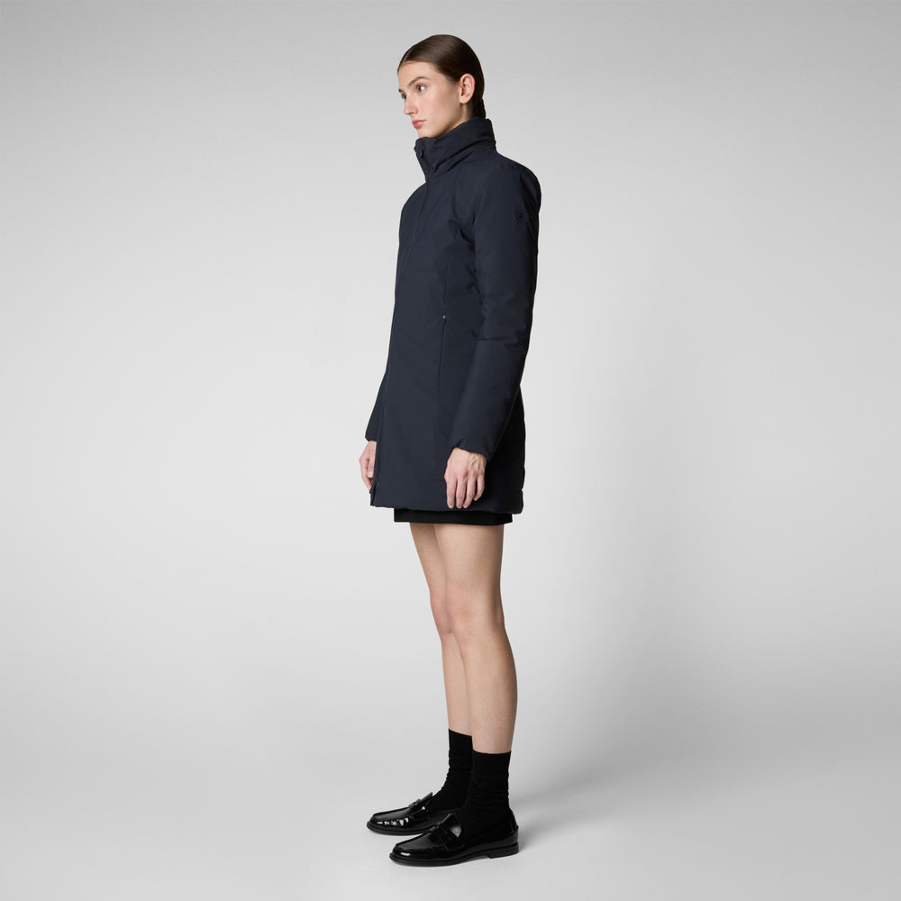 Save the duck PARKA DONNA CON CAPPUCCIO RACHEL BLU NERO Moda