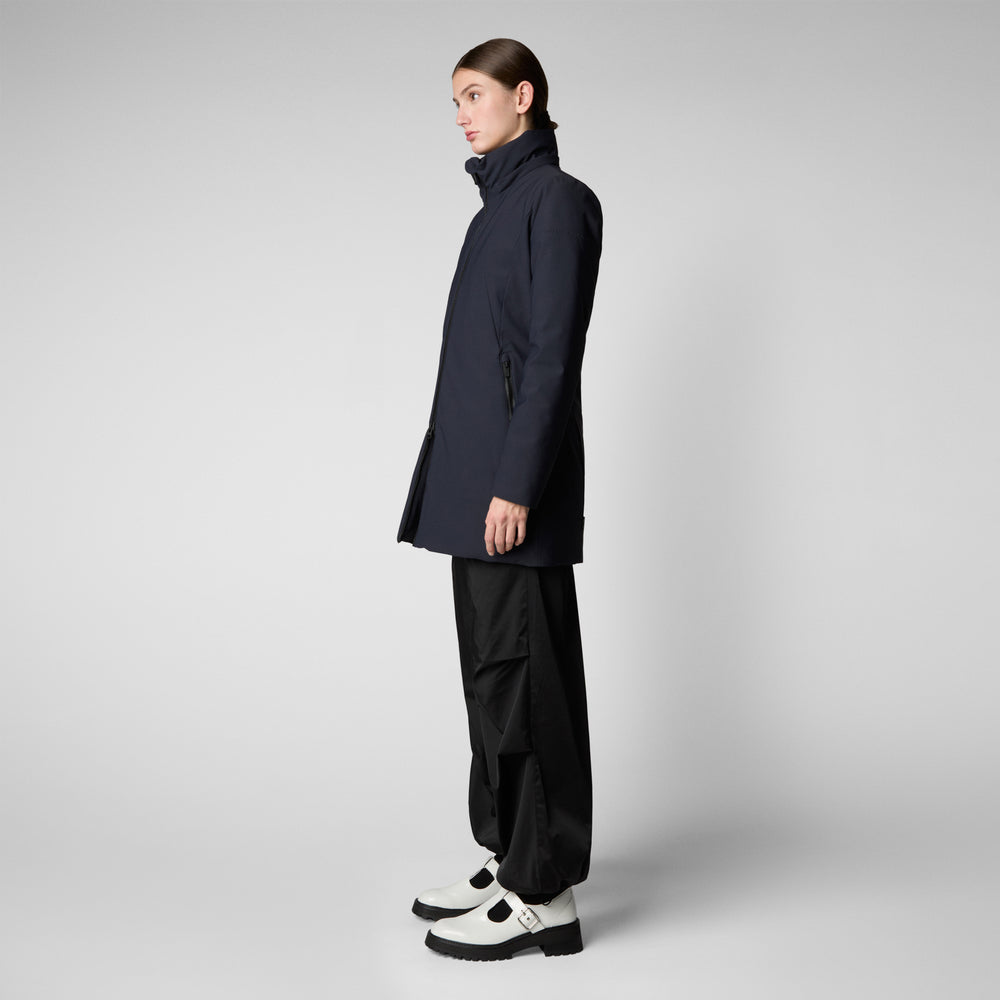 Save the duck giacca DONNA CON CAPPUCCIO LILA BLU NERO 2025