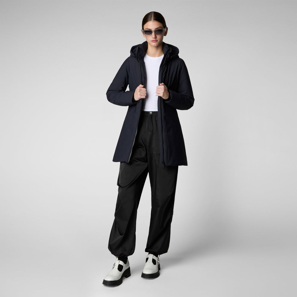 Save the duck giacca DONNA CON CAPPUCCIO LILA BLU NERO 2025