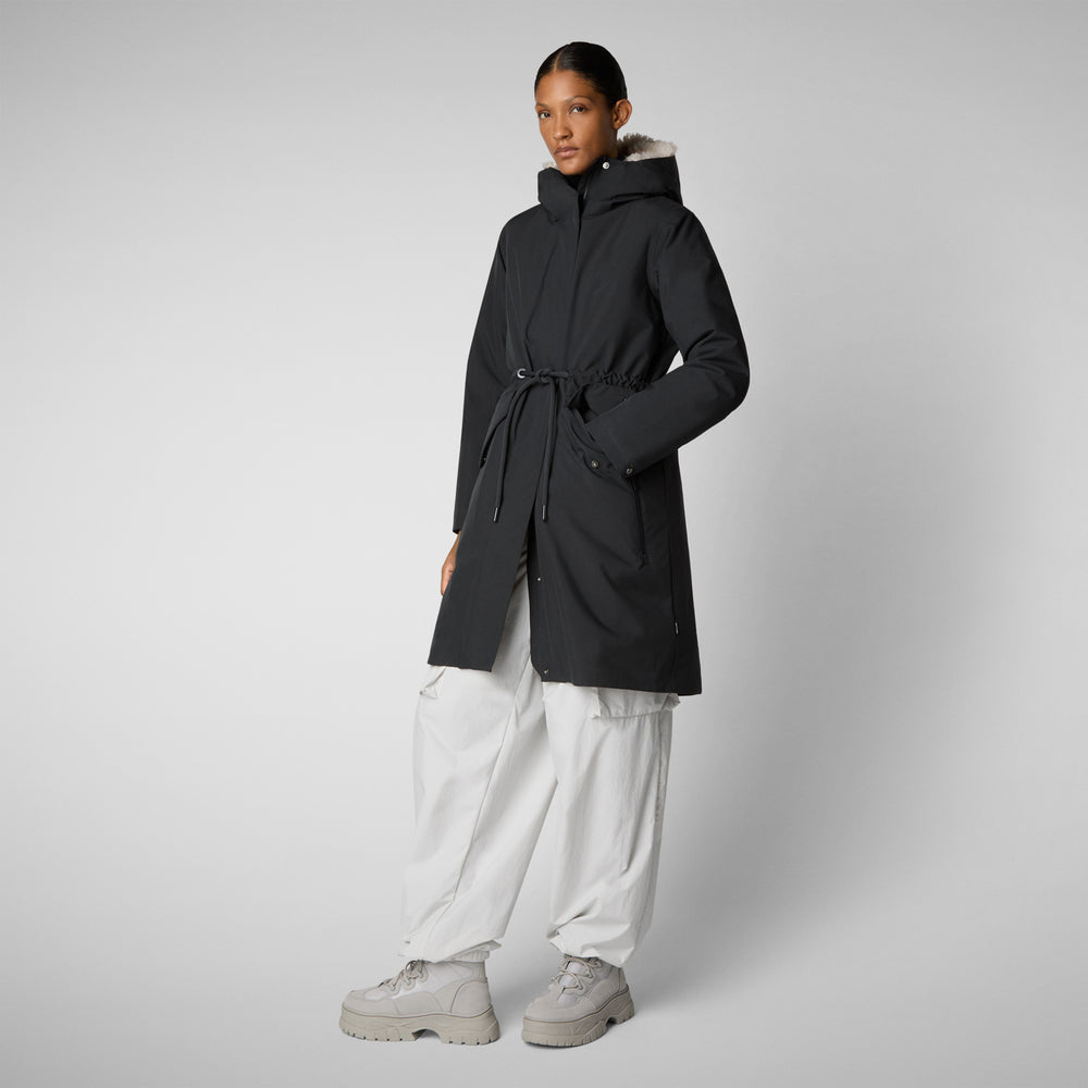 Save the duck PARKA DONNA CON CAPPUCCIO NOELLE BLU NERO Negozi Online