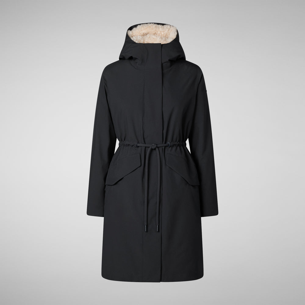 Save the duck PARKA DONNA CON CAPPUCCIO NOELLE BLU NERO Negozi Online