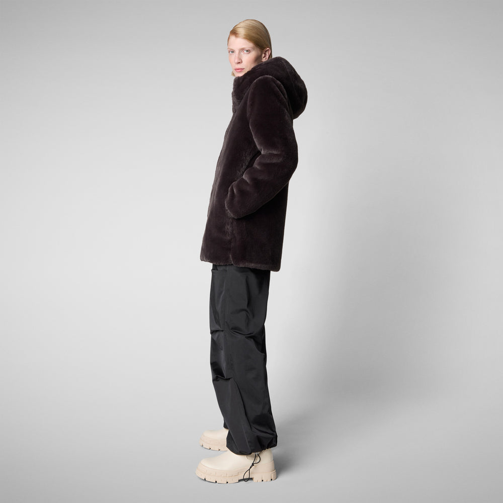 Save the duck GIACCA CON CAPPUCCIO DONNA BRIDGET BROWN NERO Acquista Ora