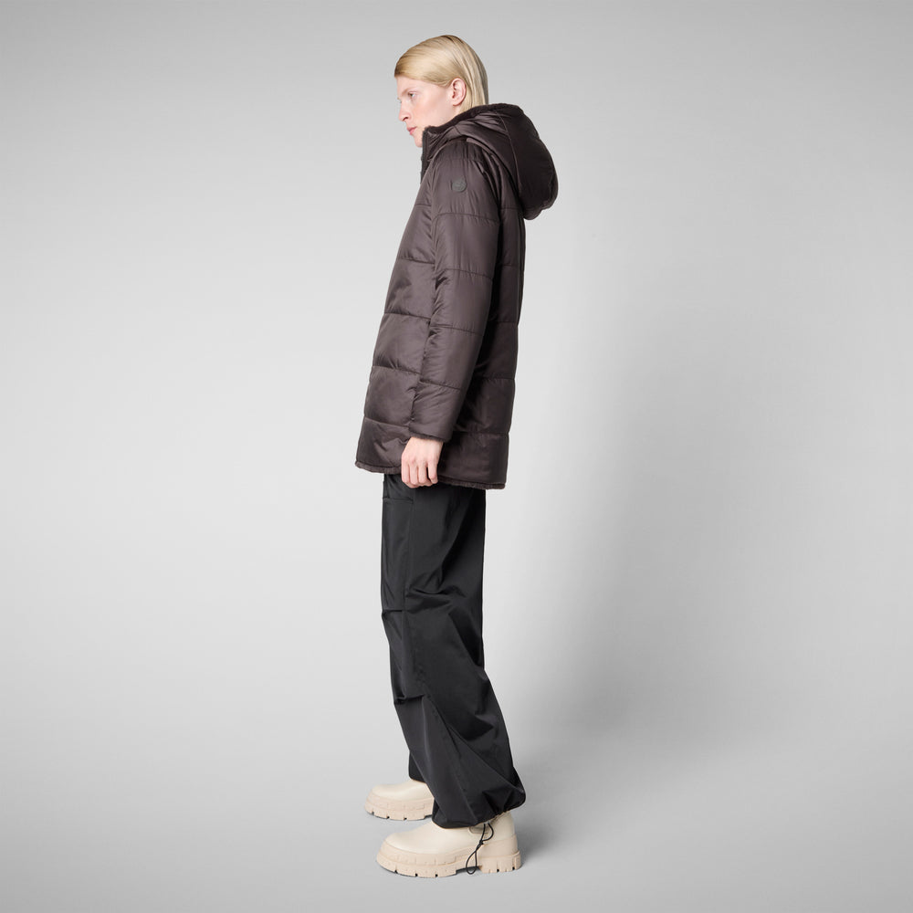 Save the duck GIACCA CON CAPPUCCIO DONNA BRIDGET BROWN NERO Acquista Ora