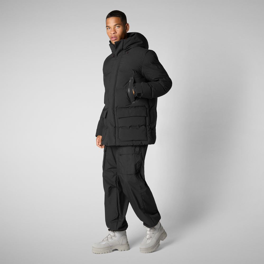 Save the duck PARKA UOMO QUINLAN IN NERO Sconto