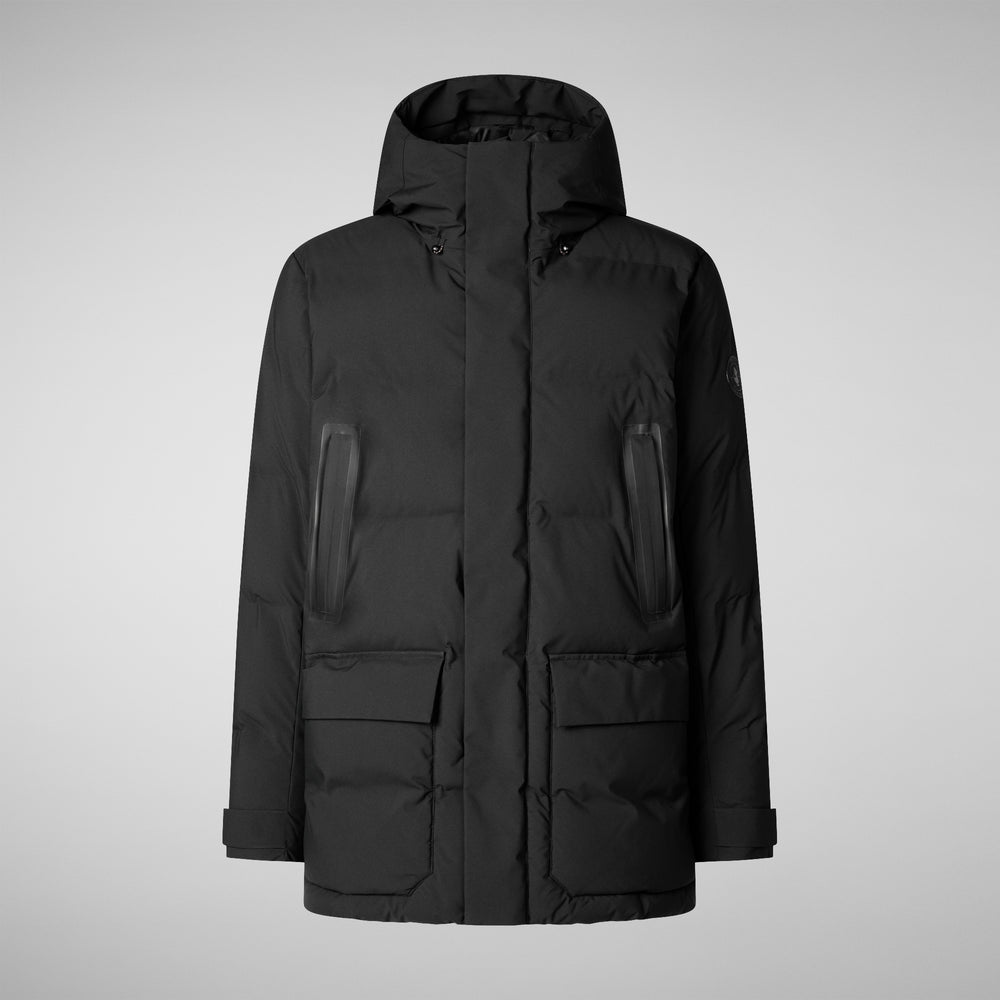 Save the duck PARKA UOMO QUINLAN IN NERO Sconto