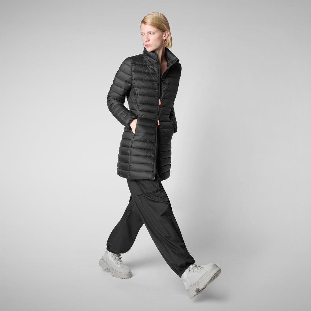 Save the duck PIUMINO ANIMAL FREE CON CAPPUCCIO DONNA CAROL NERO Moda