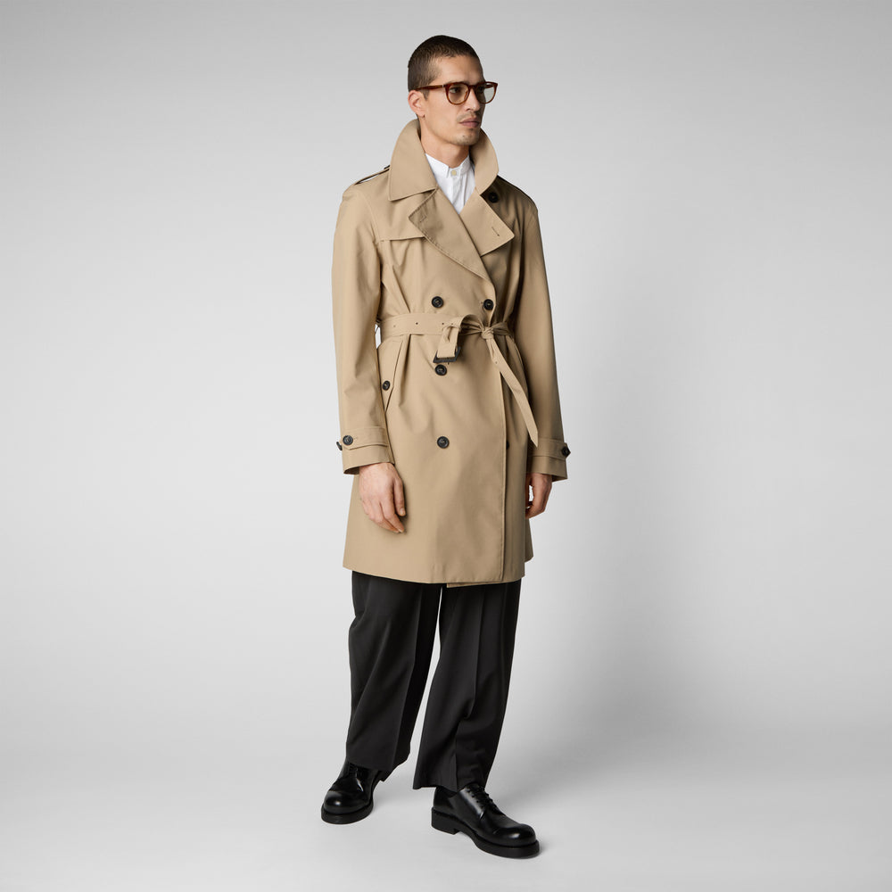 Save the duck Impermeabile uomo Zarek sturdust beige Qualità