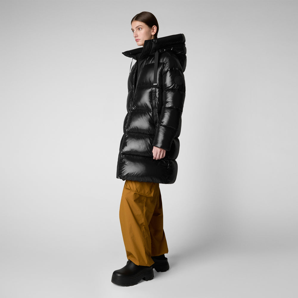 Save the duck PIUMINO ANIMAL FREE CON CAPPUCCIO DONNA ISABEL NERO Fino Al -60%
