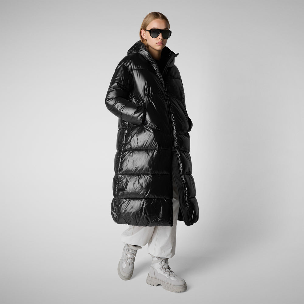 Save the duck PIUMINO ANIMAL FREE CON CAPPUCCIO DONNA CLARICE NERO Shopping Online