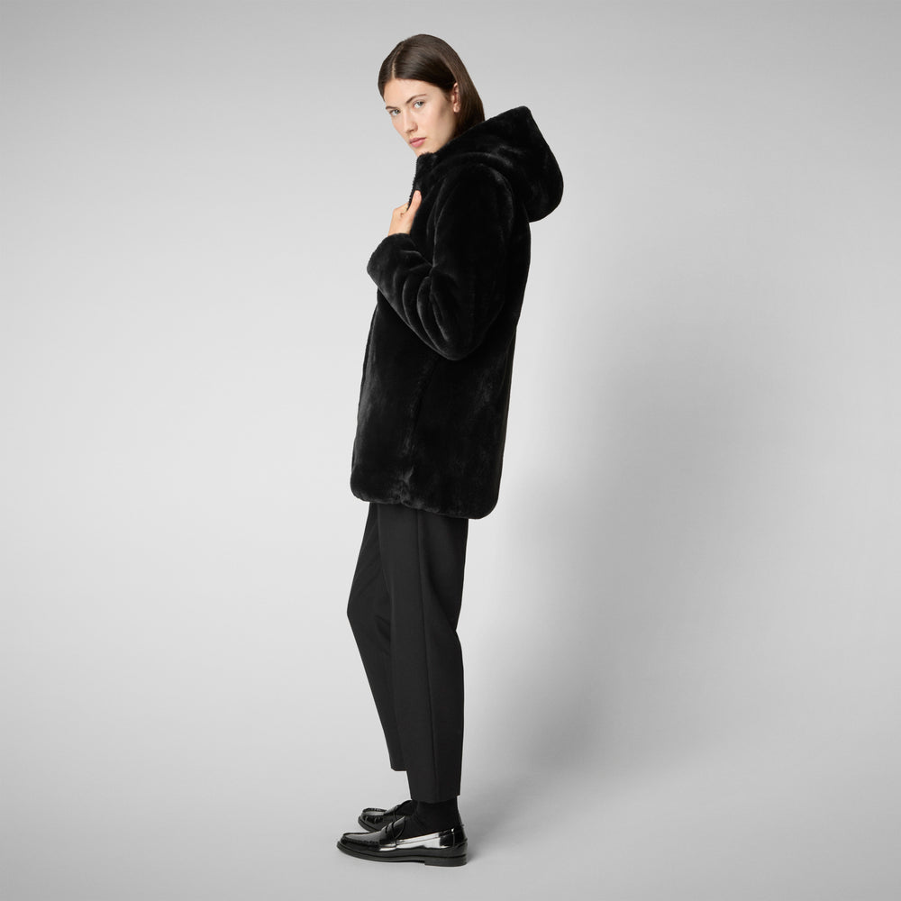 Save the duck GIACCA CON CAPPUCCIO DONNA BRIDGET NERO Affare Del Giorno