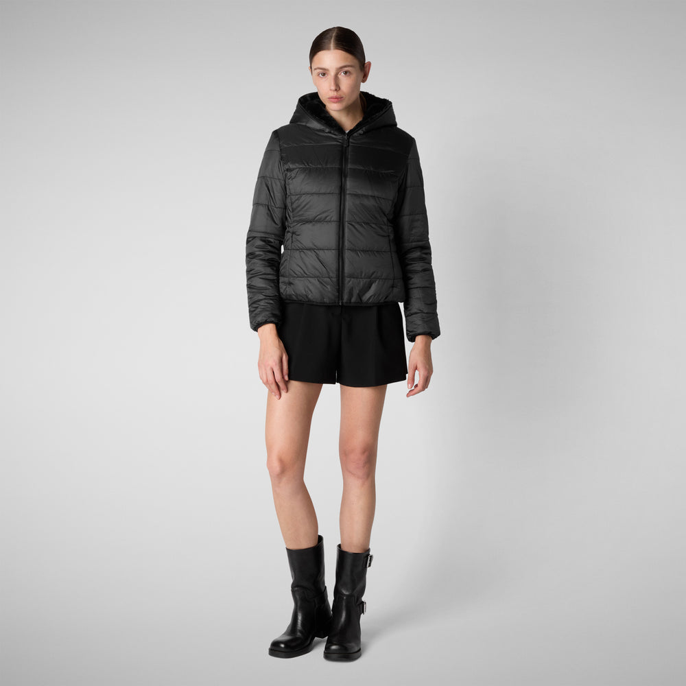 Save the duck GIACCA CON CAPPUCCIO DONNA LAILA NERO Prezzo Ridotto