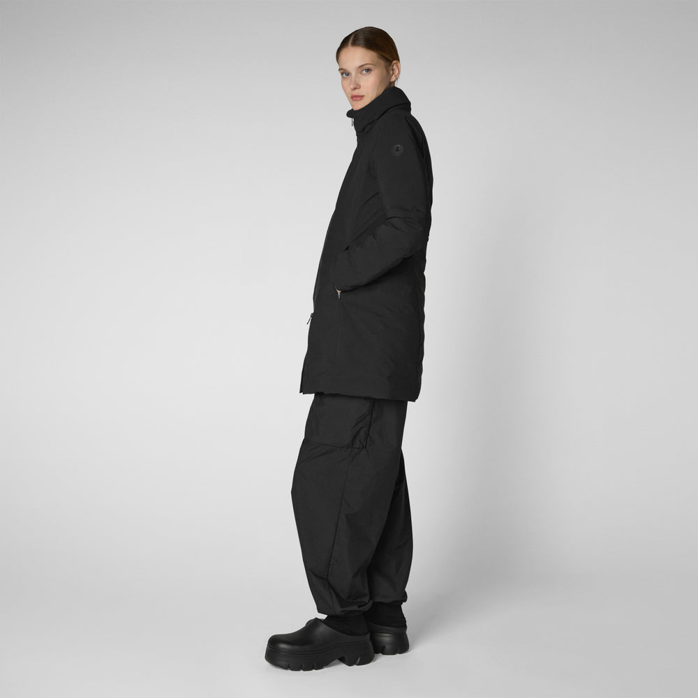 Save the duck PARKA DONNA CON CAPPUCCIO RACHEL NERO Sottocosto