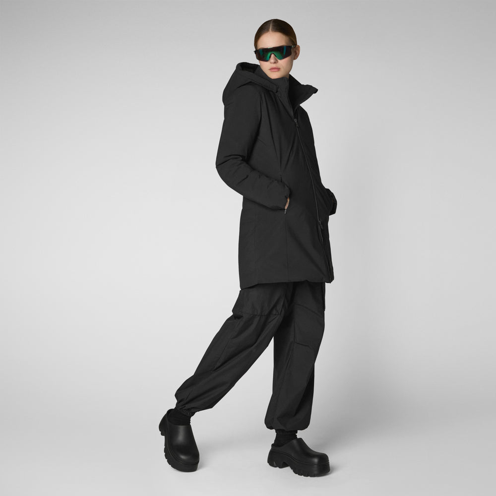 Save the duck PARKA DONNA CON CAPPUCCIO RACHEL NERO Sottocosto