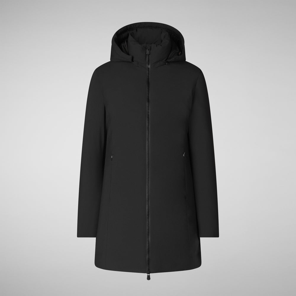 Save the duck PARKA DONNA CON CAPPUCCIO RACHEL NERO Sottocosto